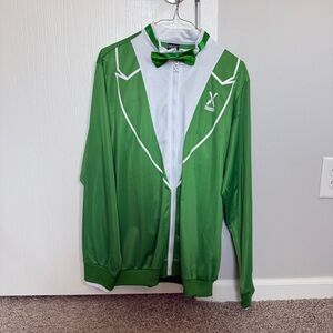 Green Traxedo St Patrick’s Day Two Piece Outfit with Bow Tie Men’s Large